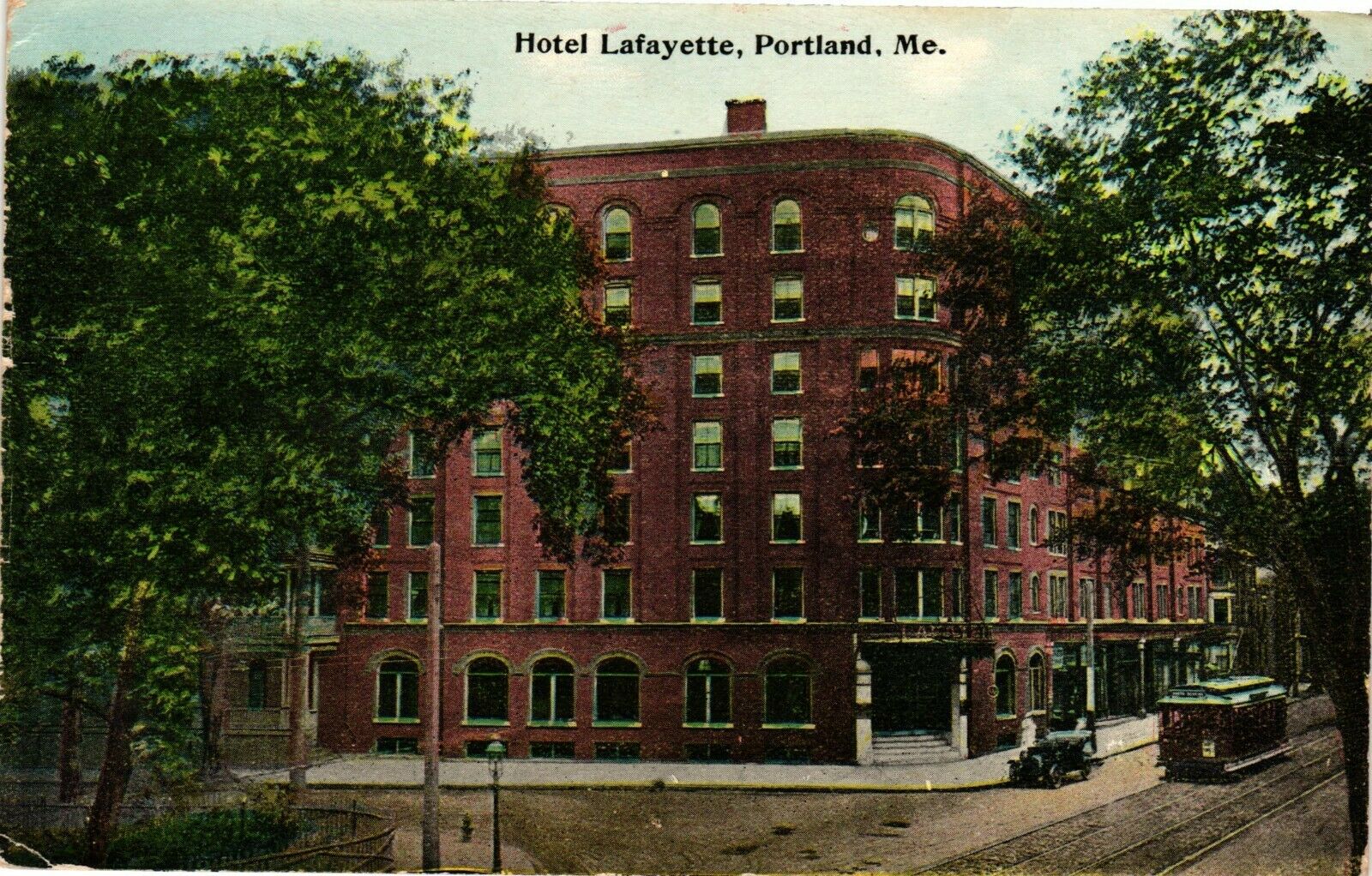 Vintage Postcard - Posted Lafayette Hotel Congress St Portland Maine Me #7180