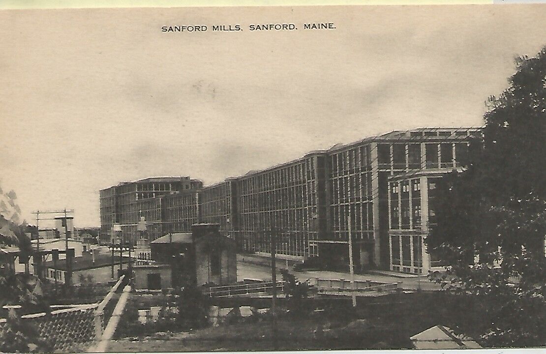 Sanford Me Sanford Mills Artvue Postcard C1940